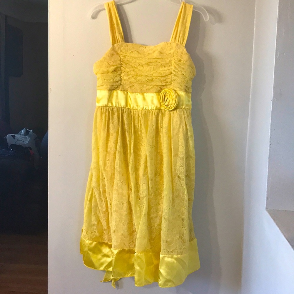 Girls yellow mymichelle dress size 12